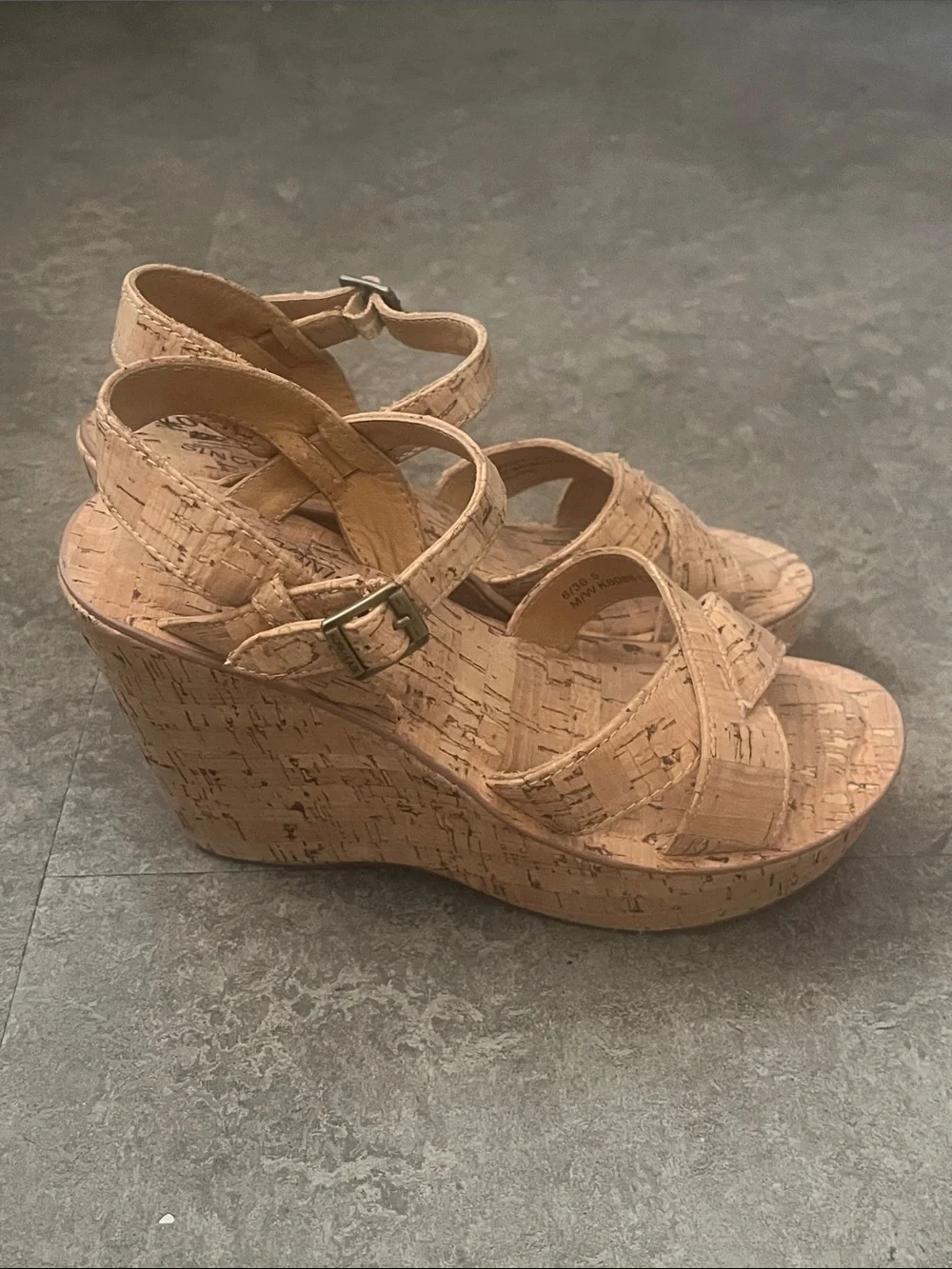 Kork-Ease Ava 2.0 Platform Wedge Sandal in Natural Tan